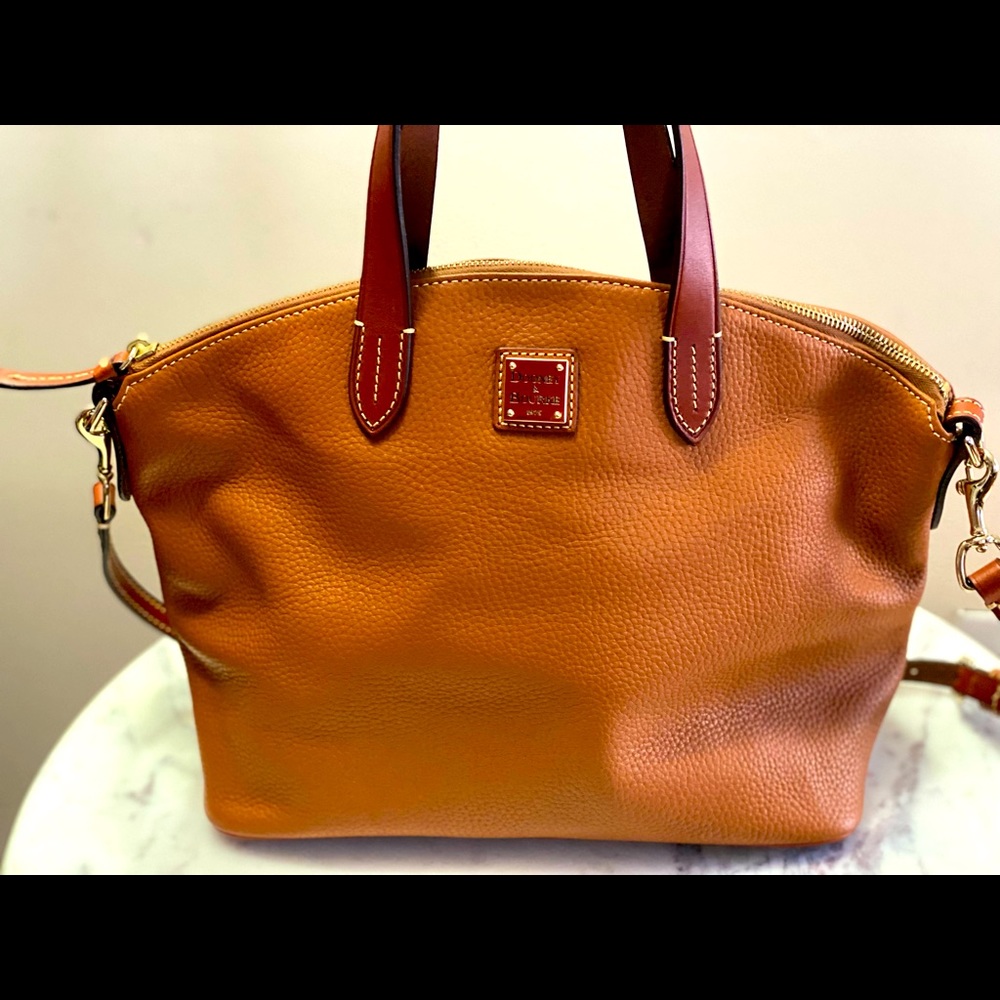 Dooney & Burke Pebble Grain Zip Zip Satchel